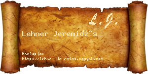 Lehner Jeremiás névjegykártya